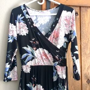 Reborn J 3/4 sleeve maxi dress